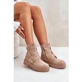 Boto Insulated women's ankle boots with buckles beige Tiaeliana | Eponuda.ba