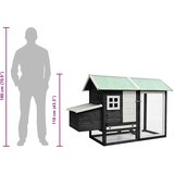  Kavez za kokoši sivi 170x81x110 cm masivna borovina i jelovina | shoptok.hr
