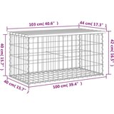  Klupa s gabionskim dizajnom 103 x 44 x 42 cm od borovine | shoptok.hr