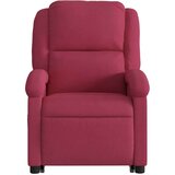  Masažni naslanjač s funkcijo vstajanja vinsko rdeč žamet, (20920760) | Shoptok.si