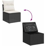  6-dijelni set vrtnih sofa s jastucima crni od poliratana bagrem | shoptok.hr