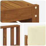  Set vanjskih sofa 5 kom. Prirodna i krem Čvrsto drvo akacije | shoptok.hr