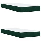  Krevet s oprugama i madracem tamnozeleni 200x200 cm baršunasti | shoptok.hr