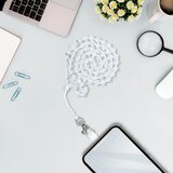  Privjesak za telefon CRYSTAL DIAMOND / dužina kabla 74cm (37cm u omči) / oko vrata bijeli | shoptok.hr