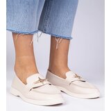 Gemre Beige Women's Loafers with Gold Decoration Senna | shoptok.hr