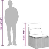  6-dijelni set vrtnih sofa s jastucima crni od poliratana | shoptok.hr