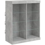  Komoda s LED svjetlima siva boja betona 81x37x100 cm | shoptok.hr