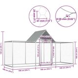  Kokošnjak 3x1x1,5 m pocinkano jeklo, (20653893) | Shoptok.si