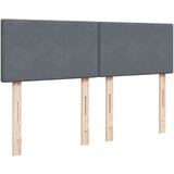 vidaXL Otomanski posteljni okvir z vzmetnico siv 140x190 cm žamet | Shoptok.si