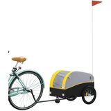 Prikolica za bicikl crno-žuta 30 kg željezna | shoptok.hr