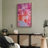  Slika - Colorful Contrasts - Energetic Color Transitions in Shades of Pink 80x120 U prirodnom drvenom okviru | shoptok.hr