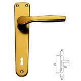 VOVKO Kljuka za vrata s ščitom Vovko (ščit 90 mm, F4, ključ, aluminij)