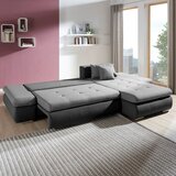 CARRYHOME SEDEŽNA GARNITURA, tkanina svetlo siva, temno siva | Shoptok.si