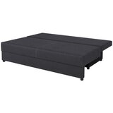 P & B ZOFA S POSTELJNO FUNKCIJO, temno siva tekstil, leseni material | Shoptok.si