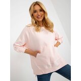 Fashion Hunters Light pink basic oversize hoodie Cene