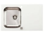 Metalac onix usadna sudopera jednodelna 800x500 sa pop - up sifonom fi 90 bela 800 x 500 137892 Cene