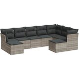 Maison Chic Seti vrtnega pohištva - Vrtna garnitura - Vrtni pohištvo set 9-delna z blazinami sv. siv poli ratan, (21798033) | Shoptok.si