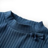  Dječja majica dugih rukava rebrasto pletena modra 140 | shoptok.hr
