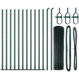 vidaXL Evropska Ograja Komplet 2 Zelena Jeklo, PVC premaz 25 x 1,0 m Cene