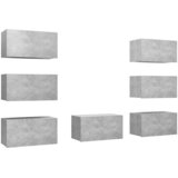 TV ormarići 7 kom boja betona 30,5x30x60 cm konstruirano drvo | shoptok.hr