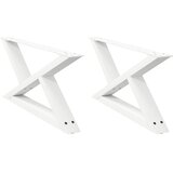  Noge za klub stolić 2 kom Bijele 70 x (30-31,3) cm Čelik | shoptok.hr