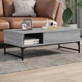 Furnova Klubska mizica siva sonoma 100x50x35 cm inžen. les in kovina, (21913496) | Shoptok.si