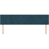  Uzglavlja tamnoplava 160x5x78/88 cm baršunasta | shoptok.hr