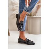 VINCEZA Lacquered Women's Moccasins With Decoration Black 58389 | Shoptok.si