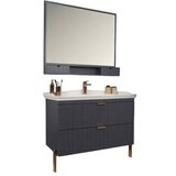 Hanah home Kupatilski ormarić sa umivaonikom i ogledalom (2 komada) Noble 100 Argento | Eponuda.com