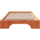  Konstrukcija postelje Voščeno rjava 207 x 107 x 17 cm, (5000022651) | Shoptok.si