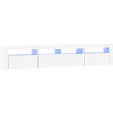 Maison Chic TV omarica - TV stojalo - Televizijska omarica z LED lučkami bela 210x35x40 cm, (21700088) Cene
