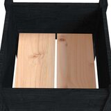 vidaXL vrtne sadilice 2 kom crne 50 x 50 x 70 cm od masivne borovine | shoptok.hr