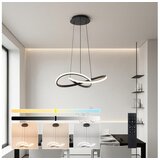 Brilagi LED prigušiva luster na sajli INFINITY LED/55W/230V 50x50 cm crna + daljinski upravljač Cene