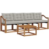  Set vanjskih sofa 5 kom. Prirodna i svijetlo siva | shoptok.hr