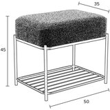 White Label Svetlo siv tabure Milou – | Shoptok.si