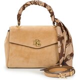 Polo Ralph Lauren FARRAH SOFT SATCHEL SMALL Bež Cijene
