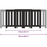  Pokrov za radijator crni 205x21,5x83,5 cm konstruirano drvo | shoptok.hr