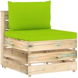  Modularna srednja sofa s jastucima od zeleno impregniranog drva | shoptok.hr
