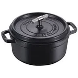La Cocotte Buster & Punch 24 cm rund, schwarz, Gusseisen