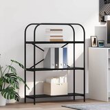 vidaXL Polica Crni hrast 80 x 30 x 109 cm Konstruirano drvo Cijene