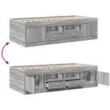  Dnevni krevet s ladicama bez madraca siva boja hrasta 90x200 cm | Eponuda.com