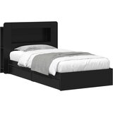  Okvir kreveta s pohranom Crna 90 x 190 cm Konstruirano drvo | shoptok.hr