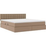  Krevet s madracem i skladištem Kapućino 180 x 200 cm Lažna koža | shoptok.hr
