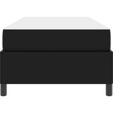 vidaXL Posteljni okvir z vzmetnico Črna 90 x 190 cm Umetna koža | Shoptok.si