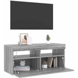 TV ormarić s LED svjetlima boja sivog hrasta sonome 90x35x40 cm | shoptok.hr