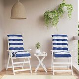 vidaXL Blazine za stole 2 kosa modro bele črte oxford tkanina | Shoptok.si