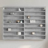  Vitrina siva boja betona 100x8,5x75 cm konstruirano drvo | shoptok.hr