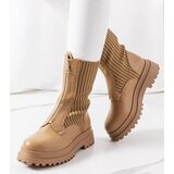Gemre Brown ankle boots with sock-like upper Lewin | Shoptok.si