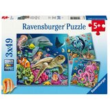 Ravensburger puzzle - Život pod vodom - 3x49 delova u
