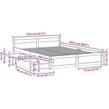 vidaXL Okvir kreveta bez madraca bijeli 150x200 cm od masivne borovine | shoptok.hr